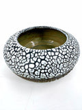 Black and White Crackle Vessel