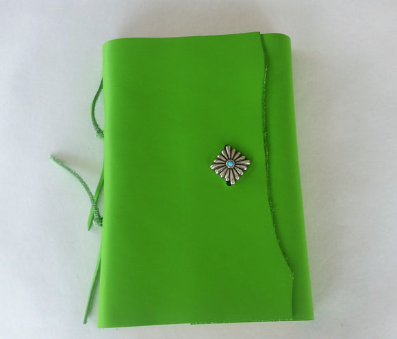 Lime Green Leather Journal